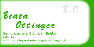 beata ottinger business card